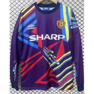 Manchester United 1992/93 Retro Goalkeeper Purple Long Sleeve Jersey Fan Version - Front View Manchester United 1992/93 Retro Goalkeeper Purple Long Sleeve Jersey Fan Version - Front View | KFCOOL