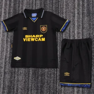 Manchester United 1993/94 Retro Away Kids Kit Fan Version - Front View Manchester United 1993/94 Retro Away Kids Kit Fan Version - Front View | KFCOOL