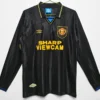 Manchester United 1993/94 Retro Away Long Sleeve Jersey Fan Version - Front View | KFCOOL