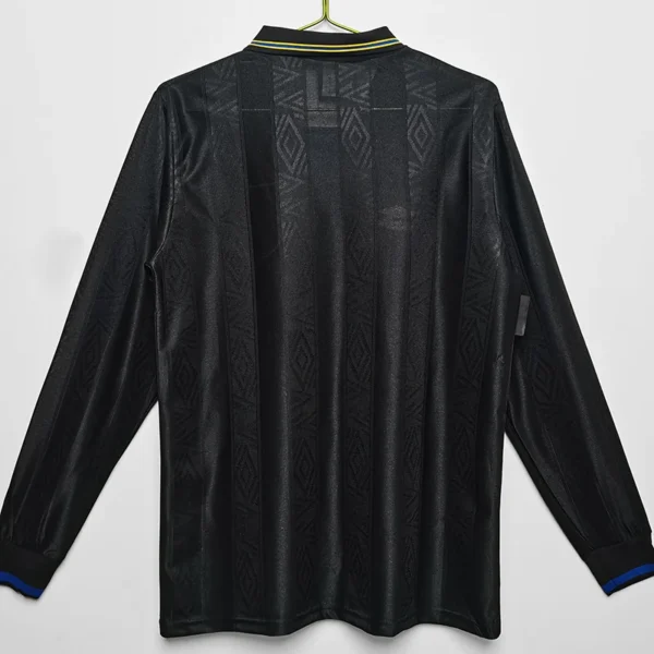 Manchester United 1993/94 Retro Away Long Sleeve Jersey Fan Version - Back View | KFCOOL