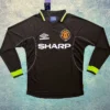 Manchester United 1998/99 Retro Away Long Sleeve Jersey Fan Version - Front View | KFCOOL