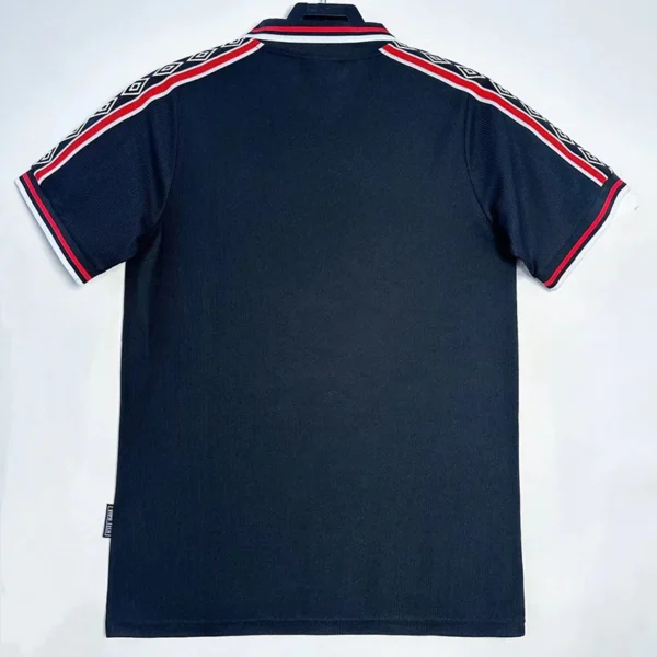 Manchester United 1998/99 Retro Black Jersey Fan Version - Back View | KFCOOL