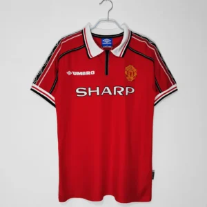 Manchester United 1998/99 Retro Home Jersey Fan Version - Front View | KFCOOL