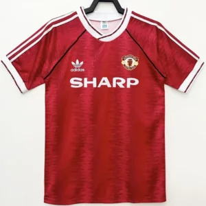 Manchester United 1990/92 Retro Home Jersey Fan Version - Front View Manchester United 1990/92 Retro Home Jersey Fan Version - Front View | KFCOOL