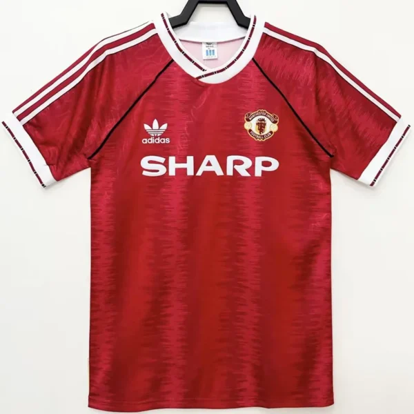 Manchester United 1990/92 Retro Home Jersey Fan Version - Front View Manchester United 1990/92 Retro Home Jersey Fan Version - Front View | KFCOOL