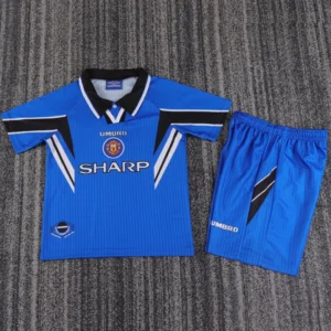 Manchester United 1996/98 Retro Away Kids Kit Fan Version - Front View Manchester United 1996/98 Retro Away Kids Kit Fan Version - Front View | KFCOOL