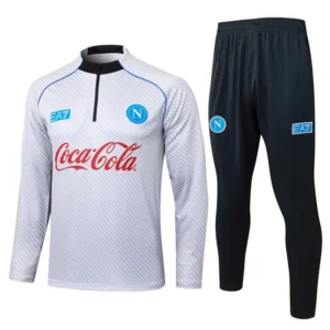 Napoli 2025/26 Grey Blue Half Pull Tracksuit - Front View Napoli 2025/26 Grey Blue Half Pull Tracksuit - Front View | KFCOOL