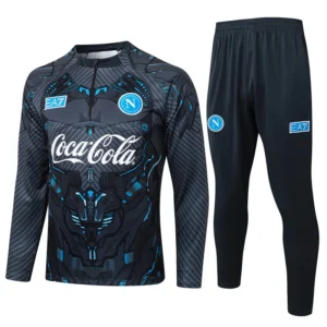 Napoli 2025/26 Grey Half Pull Tracksuit - Front View Napoli 2025/26 Grey Half Pull Tracksuit - Front View | KFCOOL