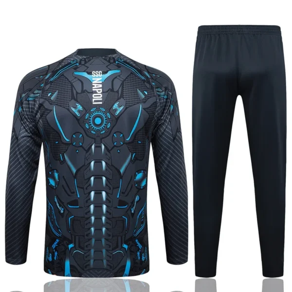 Napoli 2025/26 Grey Half Pull Tracksuit - Back View - KFCool – Football Jerseys & Soccer Kits Store Napoli 2025/26 Grey Half Pull Tracksuit - Back View | KFCOOL