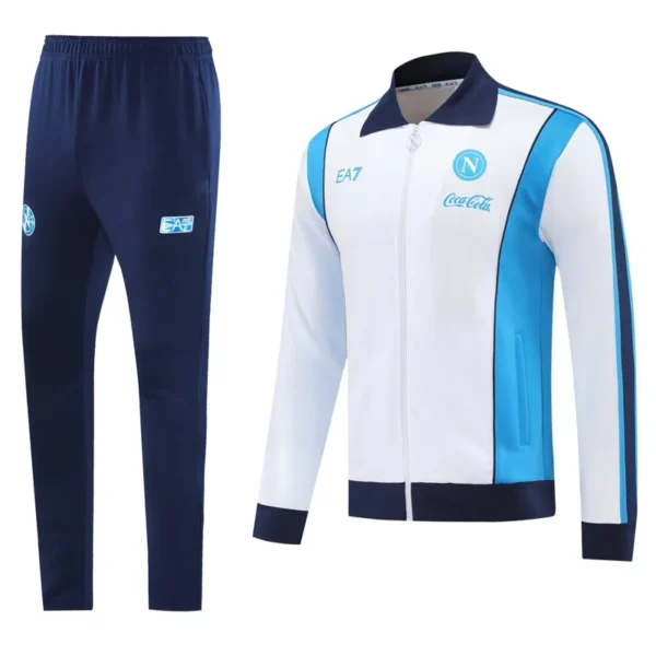 Napoli 2025/26 Blue White Jacket Tracksuit - Front View - KFCool – Football Jerseys & Soccer Kits Store Napoli 2025/26 Blue White Jacket Tracksuit - Front View | KFCOOL