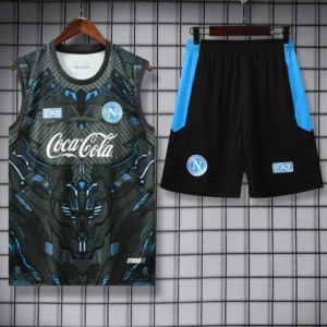 Napoli 2025/26 Grey Sleeveless Shorts - Front View | KFCOOL