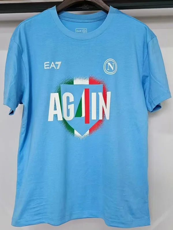 Napoli 2025/26 Blue T-Shirt - Back View - KFCool – Football Jerseys & Soccer Kits Store Napoli 2025/26 Blue T-Shirt - Back View | KFCOOL