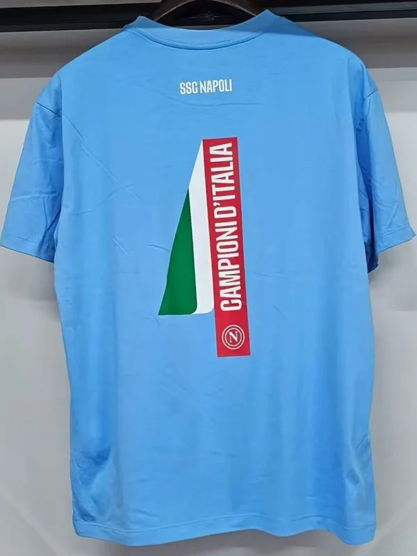Napoli 2025/26 Blue T-Shirt - Detail View 3 - KFCool – Football Jerseys & Soccer Kits Store Napoli 2025/26 Blue T-Shirt - Detail View 3 | KFCOOL