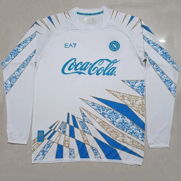 Napoli 2025/26 Training Long Sleeve Jersey Fan Version - Front View | KFCOOL