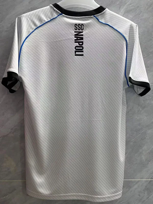 Napoli 2025/26 White Training Shirt - Detail View 3 Napoli 2025/26 White Training Shirt - Detail View 3 | KFCOOL