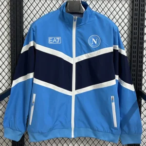 Napoli 2025/26 Blue White Windbreaker - Front View | KFCOOL