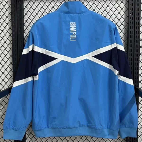 Napoli 2025/26 Blue White Windbreaker - Back View - KFCool – Football Jerseys & Soccer Kits Store Napoli 2025/26 Blue White Windbreaker - Back View | KFCOOL