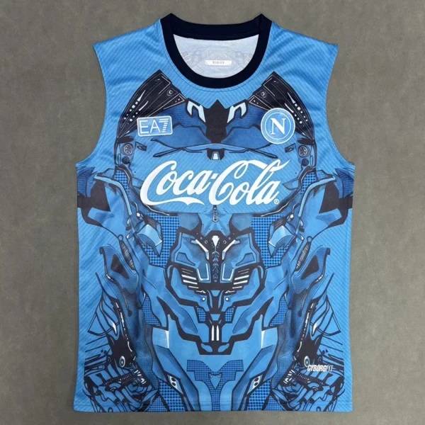 Napoli 2025/26 Blue Sleeveless Women Yoga Vest - Front View Napoli 2025/26 Blue Sleeveless Women Yoga Vest - Front View | KFCOOL