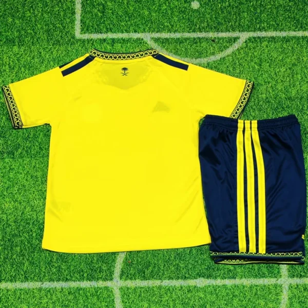 Al Nassr 2026/27 Home Kids Kit Fan Version - Back View | KFCOOL