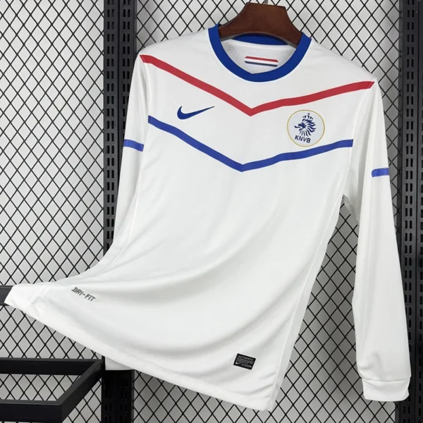 Netherlands 2010/11 Retro Away Long Sleeve Jersey Fan Version - Front View Netherlands 2010/11 Retro Away Long Sleeve Jersey Fan Version - Front View | KFCOOL