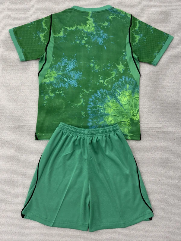 Netherlands 2026/27 Goalkeeper Green Kids Kit Fan Version - Back View | KFCOOL