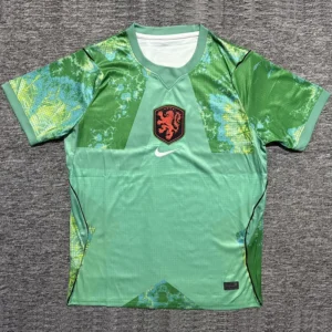Netherlands 2026/27 Goalkeeper Green Jersey Fan Version - Front View | KFCOOL