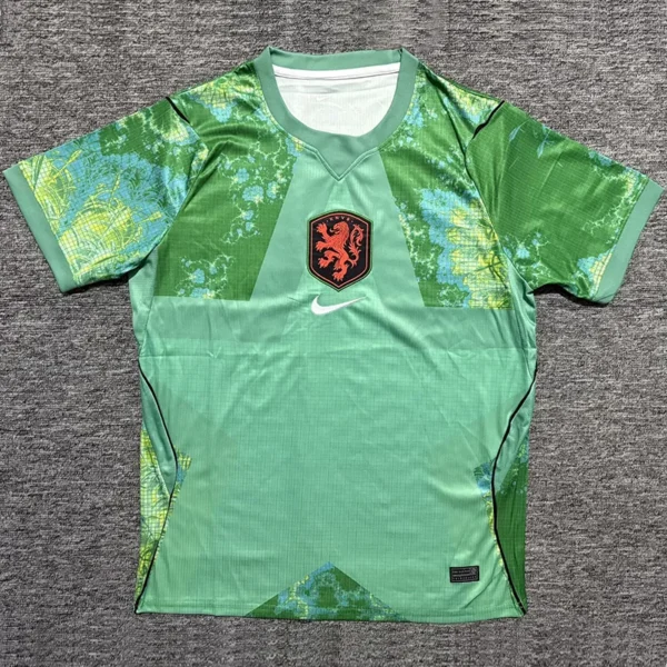 Netherlands 2026/27 Goalkeeper Green Jersey Fan Version - Front View Netherlands 2026/27 Goalkeeper Green Jersey Fan Version - Front View | KFCOOL