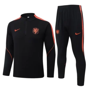 Netherlands 2026/27 Half Pull Tracksuit - Front View | KFCOOL