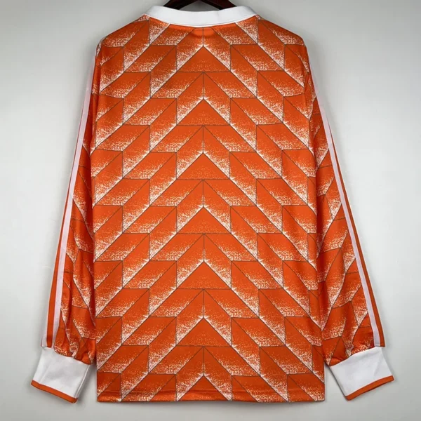 Netherlands 1988/89 Retro Home Long Sleeve Jersey Fan Version - Back View Netherlands 1988/89 Retro Home Long Sleeve Jersey Fan Version - Back View | KFCOOL