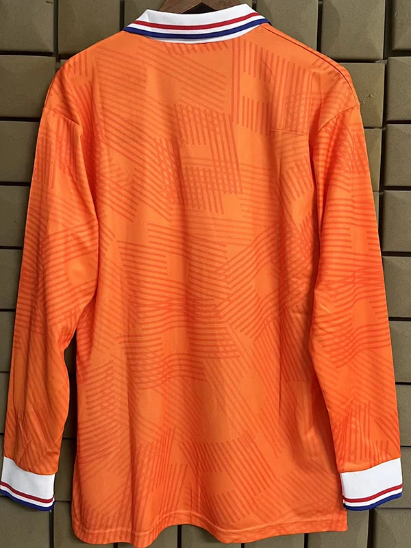 Netherlands 1993/94 Retro Home Long Sleeve Jersey Fan Version - Back View Netherlands 1993/94 Retro Home Long Sleeve Jersey Fan Version - Back View | KFCOOL