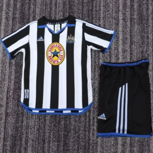 Newcastle United 1999/00 Retro Home Kids Kit Fan Version - Front View | KFCOOL