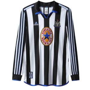 Newcastle United 1999/00 Retro Home Long Sleeve Jersey Fan Version - Front View | KFCOOL