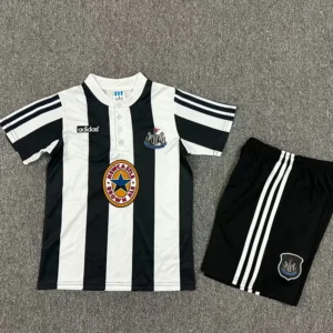 Newcastle United 1995/97 Retro Home Kids Kit Fan Version - Front View Newcastle United 1995/97 Retro Home Kids Kit Fan Version - Front View | KFCOOL