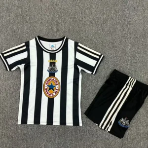 Newcastle United 1997/99 Retro Home Kids Kit Fan Version - Front View Newcastle United 1997/99 Retro Home Kids Kit Fan Version - Front View | KFCOOL