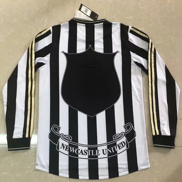 Newcastle United 1997/99 Retro Home Long Sleeve Jersey Fan Version - Back View | KFCOOL