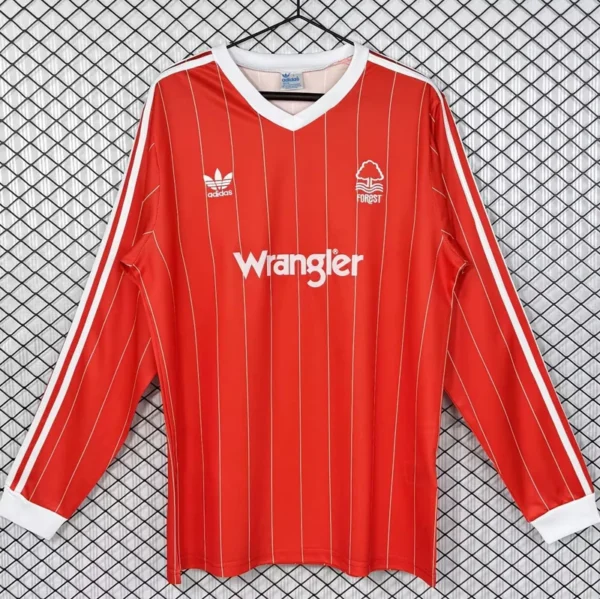 Nottingham Forest 1982/84 Retro Home Long Sleeve Jersey Fan Version - Front View | KFCOOL