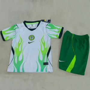 Nigeria 2026/27 Away Kids Kit Fan Version - Front View Nigeria 2026/27 Away Kids Kit Fan Version - Front View | KFCOOL