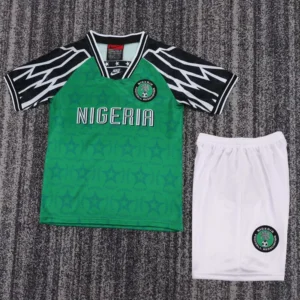 Nigeria 1994/95 Retro Home Kids Kit Fan Version - Front View | KFCOOL