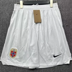 Norway 2026/27 Home White Shorts - Front View Norway 2026/27 Home White Shorts - Front View | KFCOOL