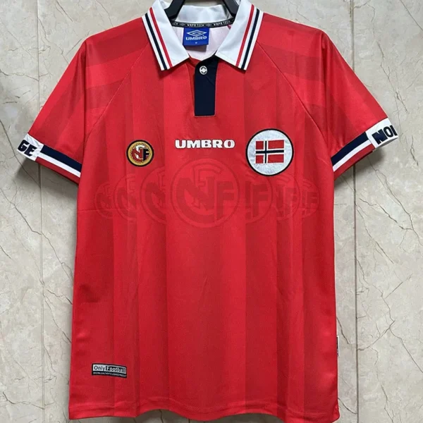 Norway 1998/99 Retro Home Jersey Fan Version - Front View | KFCOOL