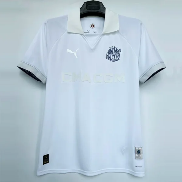 Marseille 2024/25 Anniversary White Jersey Fan Version - Front View Marseille 2024/25 Anniversary White Jersey Fan Version - Front View | KFCOOL