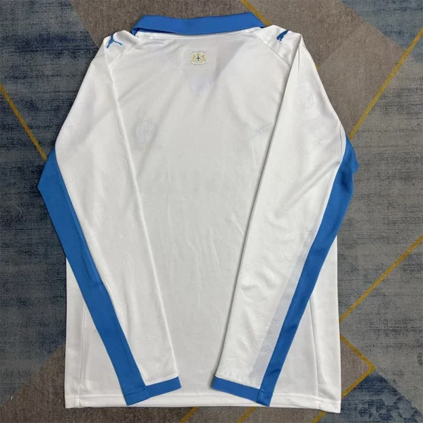 Marseille 2025/26 Home Long Sleeve Jersey Fan Version - Back View | KFCOOL
