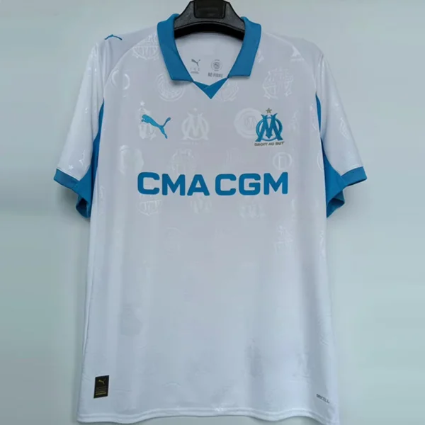 Marseille 2025/26 Home Jersey Fan Version - Front View | KFCOOL