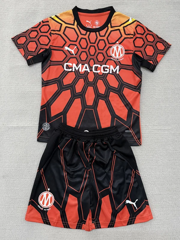 Marseille 2026/27 Goalkeeper Orange Kids Kit Fan Version - Front View Marseille 2026/27 Goalkeeper Orange Kids Kit Fan Version - Front View | KFCOOL