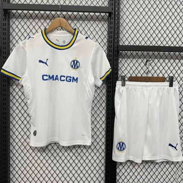Marseille 2026/27 Home Kids Kit Fan Version - Front View Marseille 2026/27 Home Kids Kit Fan Version - Front View | KFCOOL