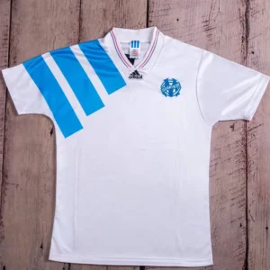 Marseille 1992/93 Retro Home Jersey Fan Version - Front View Marseille 1992/93 Retro Home Jersey Fan Version - Front View | KFCOOL