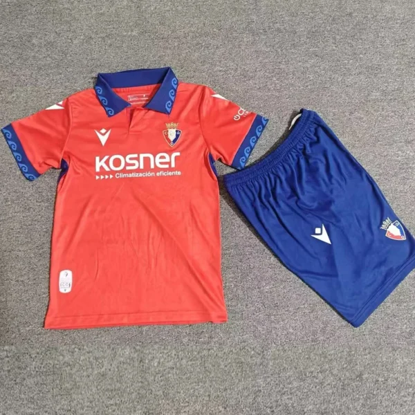 Osasuna 2026/27 Home Kids Kit Fan Version - Front View Osasuna 2026/27 Home Kids Kit Fan Version - Front View | KFCOOL
