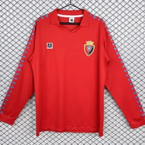 Osasuna 1983/84 Retro Home Long Sleeve Jersey Fan Version - Front View | KFCOOL