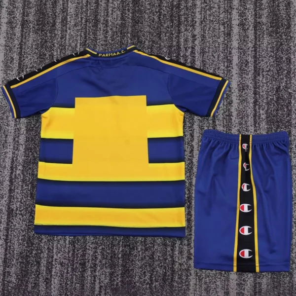 Parma 2001/02 Retro Home Kids Kit Fan Version - Back View | KFCOOL