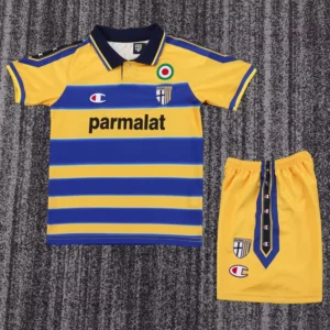 Parma 1999/00 Retro Home Kids Kit Fan Version - Front View Parma 1999/00 Retro Home Kids Kit Fan Version - Front View | KFCOOL